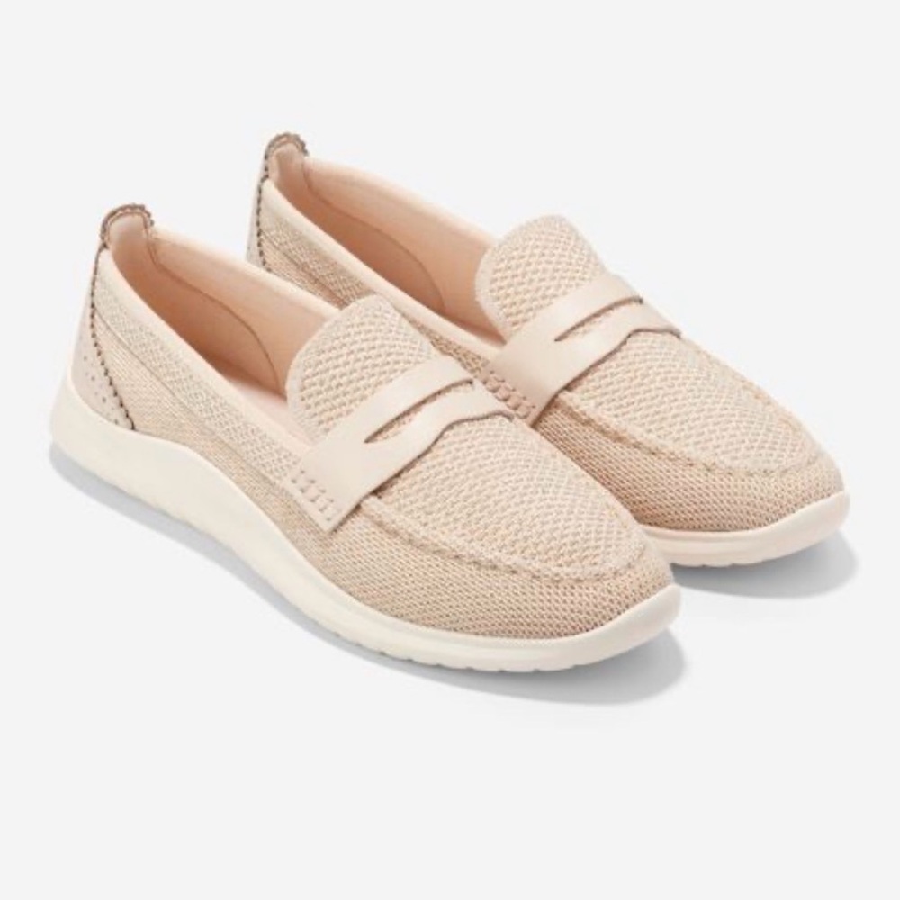 Cole Haan GrandZero Meritt Stitch-lite Slip on Loafers, Sand dollar, Size 9.5